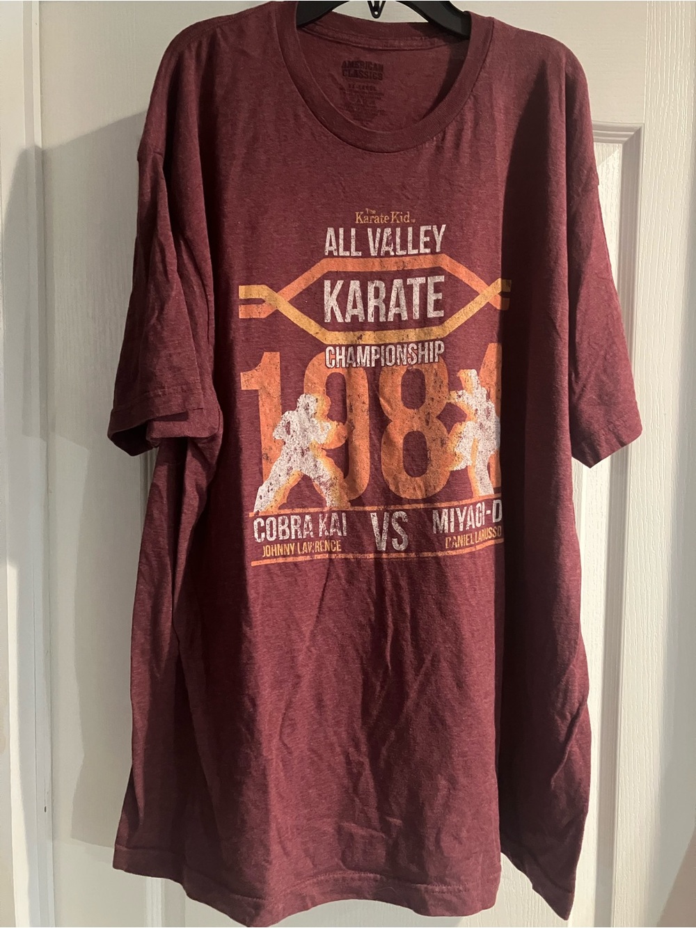 Karate Kid All Valley Karate 1984 Graphic Tee - Burgundy 2X